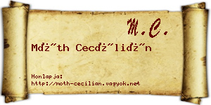 Móth Cecílián névjegykártya